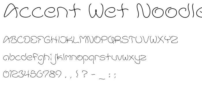 Accent Wet Noodle font
